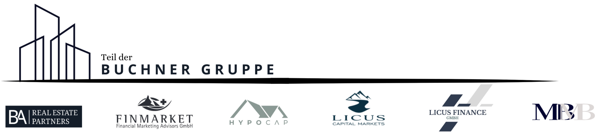 Logos der Partnerfirmen der Buchnergruppe